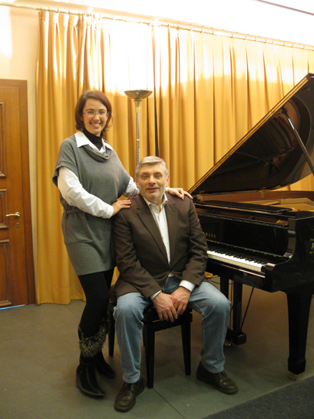 Il Direttore Artistico e Fondatrice di "Note International Academy" M° Carmen Fontanarosa con il M° Leonid Margarius